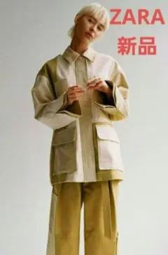 新品　ZARA　パッチワーク　ジャケット　デニムジャケット　ブルゾン　ジャンバー