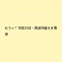 むう✩.*˚次回25日〜発送可能さま専用