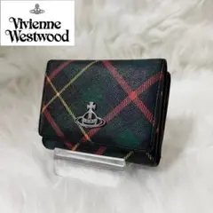 【美品】ヴィヴィアンウエストウッド レザー 二つ折り財布 オーブ 型押し ロゴ