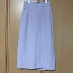 薄紫 タイトスカート ひざ丈 ゴム入りのサムネイル