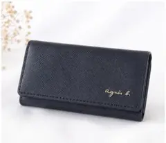 agnes b. ネイビー レザーキーケースのサムネイル