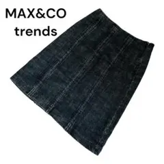 【MAX&COtrends】デニムスカート　台形スカート　膝丈　トレンドのサムネイル