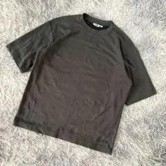 『UNIQLO』　エアリズムコットンオーバーサイズＴシャツ　五分袖　男女兼用　L