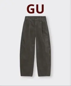 美品★ジーユー コーデュロイバレルレッグパンツ 大きいサイズ XL ブラウン