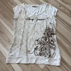 DKNY JEANS 半袖Tシャツ ホワイト L