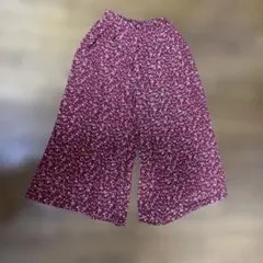 ヘザー　ワイドパンツ ワインレッド
