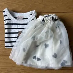 プティマイン　Tシャツ　＆　アプレレクール　キュロットスカート