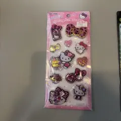 スパンコールパーティシール　ハローキティ　ヒョウ柄