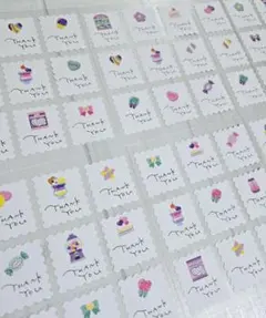 サンキューシール 手書き 54枚