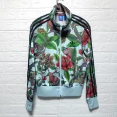 アディダス×ファームカンパニー　トラックジャケット　花　鳥　ボタニカル柄