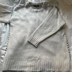 【as know as】ホワイト ニットセーター アクリル 100%
