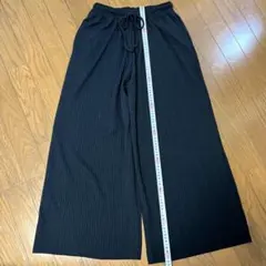 coca リブパンツ　ブラック