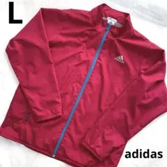 【adidas】レディース　ウィンドブレーカー　ジャンパー　ピンク　Lサイズ