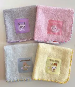 【新品】サンリオキャラクター　ハンカチ　4枚　ギフト