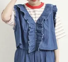 新品サマンサモスモスデニムフリルベスト です☆ニコアンド、ディスコート、テチチ