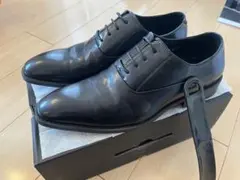 新郎　革靴　27cm 内羽　ブラックレザー ドレスシューズ レースアップ