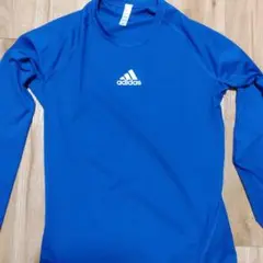 アディダス　アンダーシャツ　青色