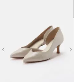 【美品】　LE TALON ルタロン/Vサイドカットオープン シルバー /結婚式のサムネイル