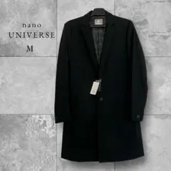 新品タグ付✨ナノ・ユニバース チェスターコート カモ柄インナー ブラック 黒 M