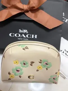 COACH フローラル プリント ポーチ　花柄