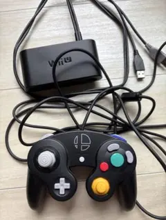 WiiU ゲームキューブコントローラー スマブラ ブラック 接続タップ セット