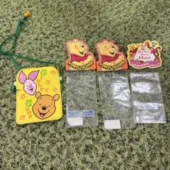 ディズニーランドチケットホルダー、コインケース　4個セット　くまのプーさん