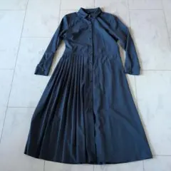 ZARA ダークブルー シャツワンピース 長袖