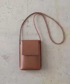 コ　40949 フェイクレザー スクエアフラップ ミニショルダーバッグEFOLE