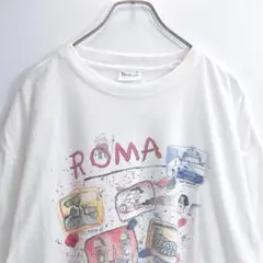 90s TRADITION アート イラスト プリント スーベニア Tシャツ