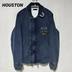 ヒューストン インディゴ染め スェット ミリタリー ジャケット IDEAL M
