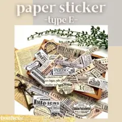 ペーパーステッカー　英字　シール　詰め合わせ　コラージュ素材　レトロアメリカン