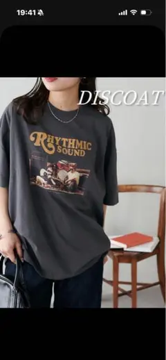 DISCOAT ピグメントアソートロックTシャツ 半袖 ユニセックス メンズのサムネイル