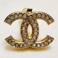 ✨美品✨CHANEL ビンテージ CCロゴ 片耳のみ 2cm ラインストーン