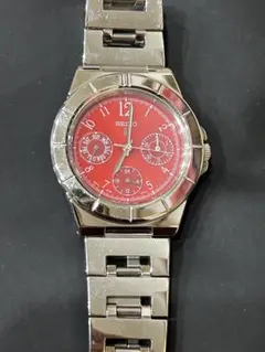 SEIKO ルキア 赤文字盤 トリプルカレンダー 不動品