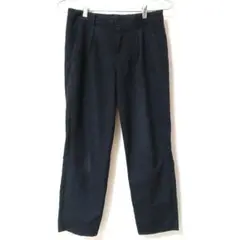 グローバルワーク ダークネイビー ストライプ スラックス Lサイズ ウエストゴム