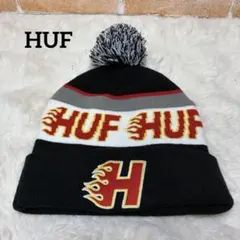 HUF ハフ　ポンポン付きニット帽 ビーニー 帽子 ストリート 希少のサムネイル
