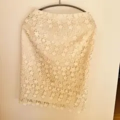 「LOULOU WILLOUGHBY」 星柄レーススカート ホワイト