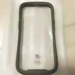 美品　アイフェイス　背面クリアケース　カーキiPhone14 13リフレクション