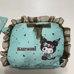 Kuromi フリル付きポーチ チョコミントグリーン 新品未使用