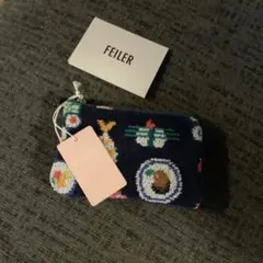 限定】 FEILER フェイラー ポーチ キューブ クリアレーベル ブルー