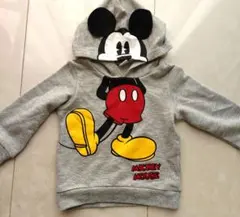 Disney ミッキーマウス フード付きスウェットシャツ トレーナー90