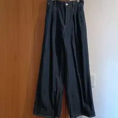 GU ストレートデニムパンツ ネイビー M