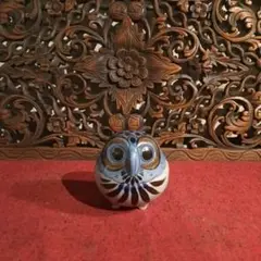 メキシコ製 　トナラ焼　フクロウ　置物　縁起のサムネイル