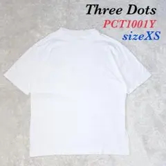 Three Dots モックネック 半袖シャツ ホワイト XS PCT1001Yのサムネイル