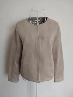 GLACIERスウェードノーカラージャケット　M フォロー割り引き有り