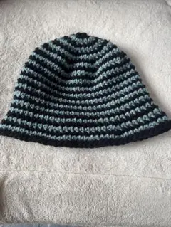 196　バケットハット　手編み　古着　レア　クロシェハット　クラッシャーハット