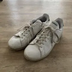 【adidas】 スニーカー ホワイト/グリーン　26.0㎝