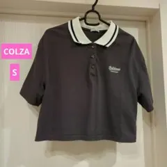 COLZA ポロシャツ 半袖 チャコールグレー S