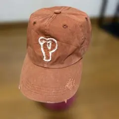よ*つ様 フェローズ　くすんだオレンジ色刺繍ロゴキャップ　ベースボールキャップのサムネイル