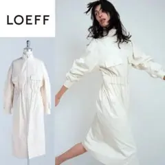 LOEFF コットンギャバMA-1ドレス ジップアップワンピース1白オフホワイトのサムネイル